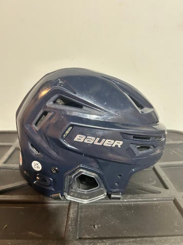 Navy Blue Medium Bauer Re-Akt 150 Helmet (Used)