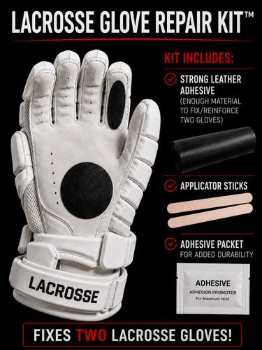 New! Lacrosse Glove Repair Kit™ — Repair Worn Palms in Minutes (fixes two gloves)