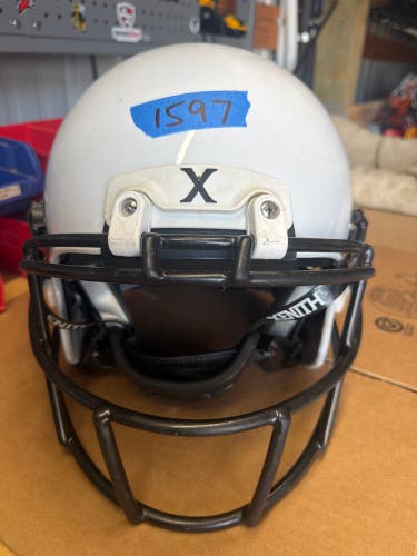USED XENITH X2E+ ADULT FOOTBALL HELMET - LARGE - METALLIC WHITE