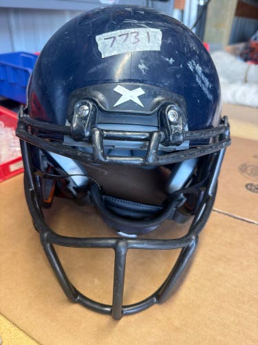 USED XENITH X2E+ YOUTH FOOTBALL HELMET - LARGE - NAVY