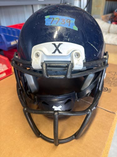 USED XENITH X2E+ YOUTH FOOTBALL HELMET - LARGE - NAVY