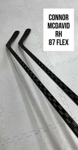 Senior(2x)Right CT: Connor McDavid 87 Flex ProBlackStock™ Unbranded Pro Stock Hockey Sticks