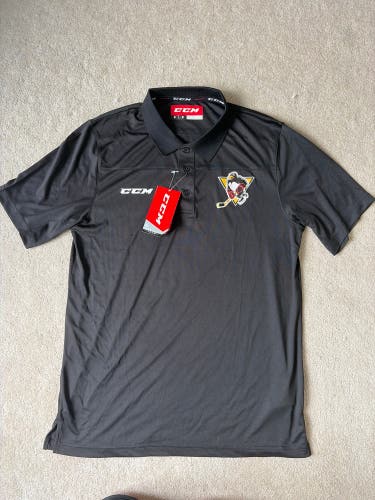 Wilkes Barre Scranton Penguins CCM Polo Team Issued (NEW) Size. Medium