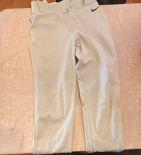 Gray Unisex Large Youth Nike Game Pants (Used)