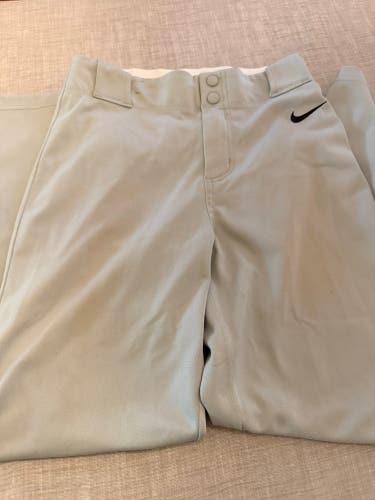 Gray Unisex Large Youth Nike Game Pants (Used)