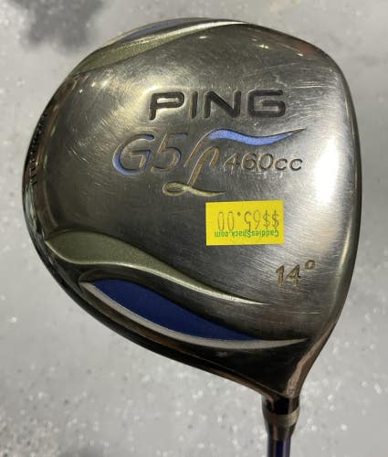 Ping G5 L460cc 14 Driver 44" PING ULT50D Ladies Flex Graphite WRH RF