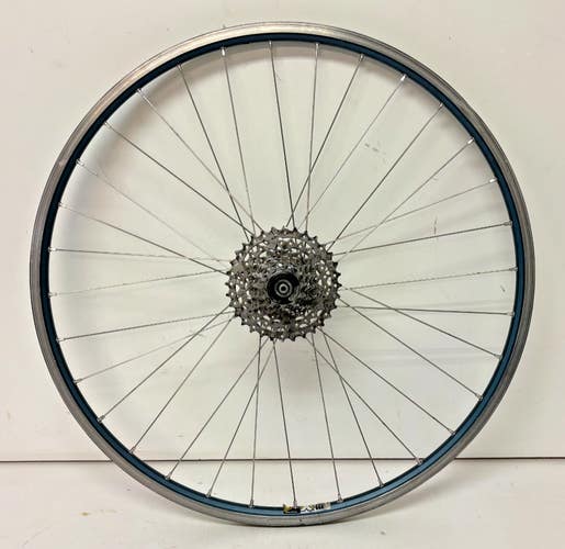 Mavic X222 8-Speed Blue Anodized Aluminum 26" QR Rear Wheel Deore XT M737 Hub