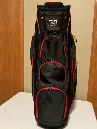 Excellent Condition Wilson Staff Xtra Golf Cart Bag (Black/Red)