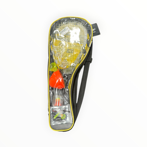 Used Spalding SPEEDMINTON SET Adult Badminton Racquet Black 3 3/8" 11375-S000380737