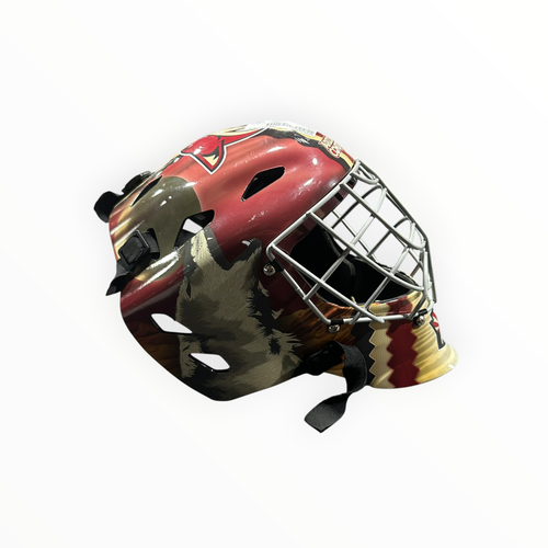 Used Franklin TOY HELMET Junior Goalie Helmet/Mask Red MD 11375-S000380768