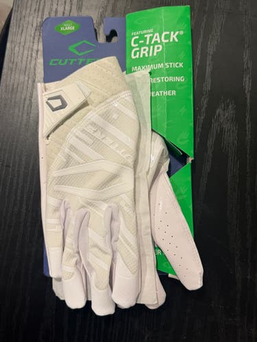 White XL Adult Cutters Rev pro 6.0 Gloves (New)