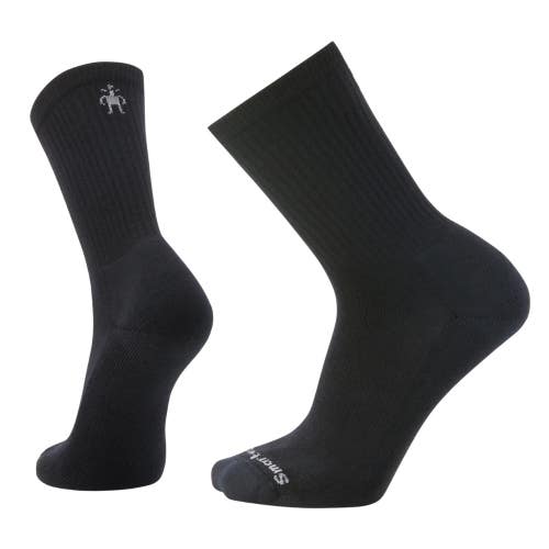 Smartwool Everyday Solid Mens Large Black Knit Rib Stretch Crew Socks GBO3291
