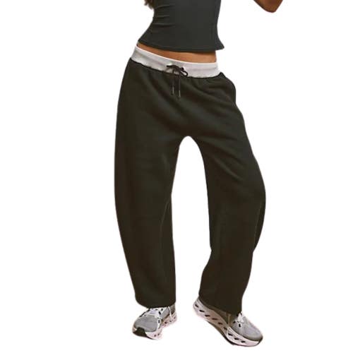 Free People Movement You Wish Jogger Pants Womens Small Black Relaxed GBO3215