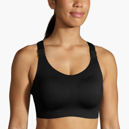 Brooks Racerback 2.0 Sports Bra Women's 38B Black Stretch Performance GBO2976