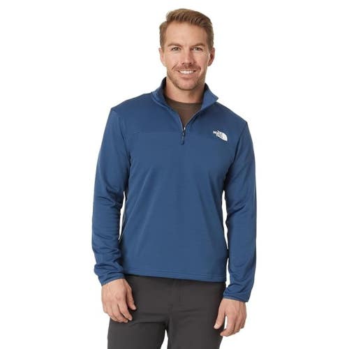 The North Face Cedar Trail Grid Jacket Men's XL Blue 1/4 Zip Long Sleeve GBO3392