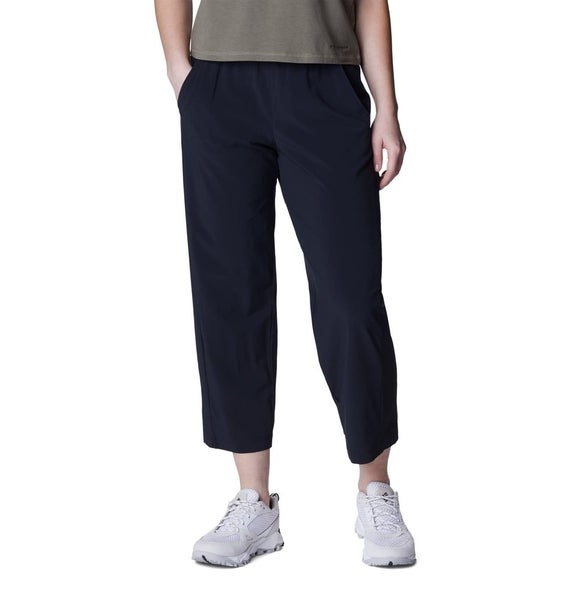 Columbia Anytime Flex Capri Pants Womens Small Black Stretch Omni-Shield GBO3029