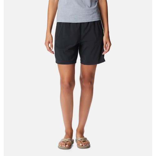 Columbia Anytime Flex Shorts Women's Small Black Stretch Elastic Waist GBO3360