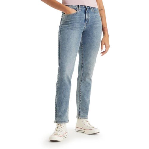 Levi's 724 Straight Jeans Women's 32x30 Blue Denim Medium Wash High Rise PALL48