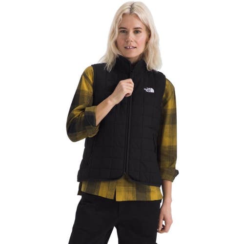The North Face Junction Insulated Vest Womens L Black Quilted Full Zip GBO3367