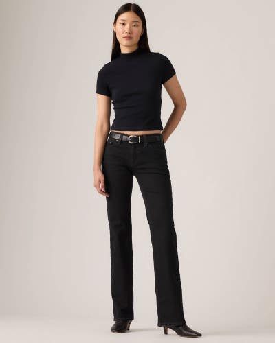 Levi's Superlow Jeans Women's 28x32 Black Dark Wash Low Rise Bootcut Leg PALL77