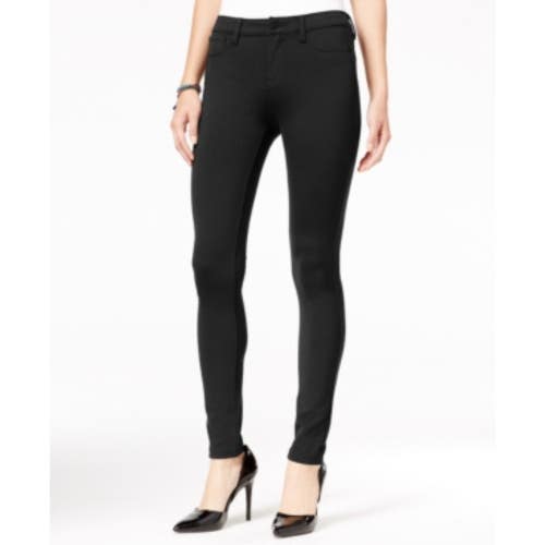 Celebrity Pink Ponte Pants Women's 1X25 Black Denim Stretch Skinny Leg PALL154
