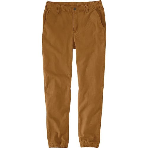 Carhartt Rugged Flex Jogger Men's Brown Tapered Leg Relaxed Fit Workwear POSH307