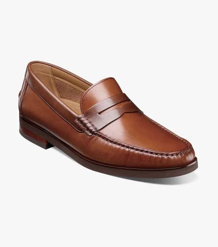 Florsheim Berkley Flex Penny Loafers Men's US 11 3E Cognac Casual Shoes Hawk2876