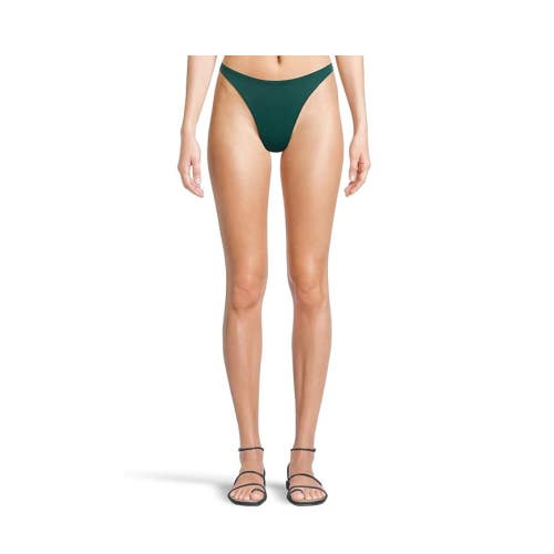 L Space Leilani Bitsy Bottom Womens Medium Deep Teal Stretch Swimwear JZZ1374