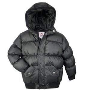 Appaman Puffer Coat Boys 7 Black Hooded Down Insulated Thermal Winter GBO3176