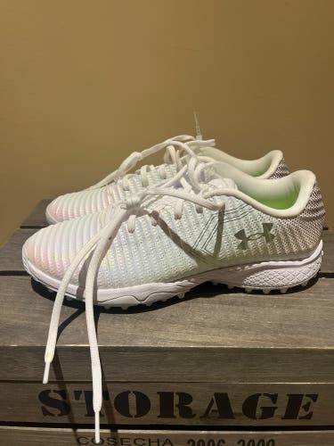 UNDER ARMOR UA Blur Pro Turf - Lacrosse Shoes - White Sz 11 NWOB