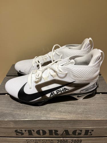 Nike Alpha Menace 4 Elite Football Cleats-Wh/Blk IB2501-100 Men’s Sz 12 NWOB