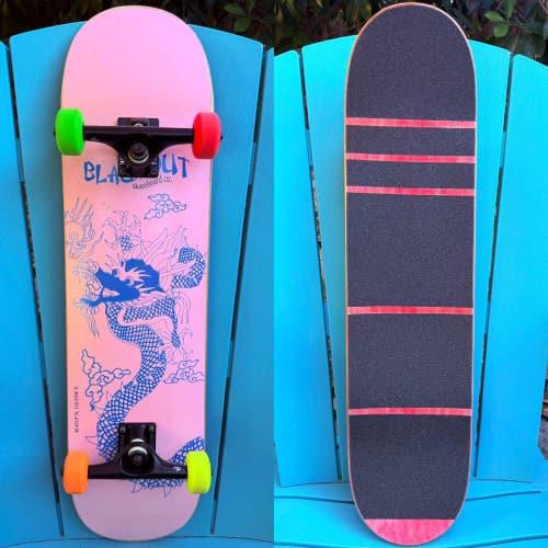 Blackout “Dragon Roll” Complete Skateboard 8.0” x 31.88” Tensor Magnesium Trucks