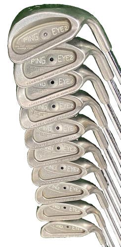 Ping Eye2 Iron Set 2-PW,SW Black Dot RH ZZLite Stiff Steel 5i 38" Nice Mid Grips