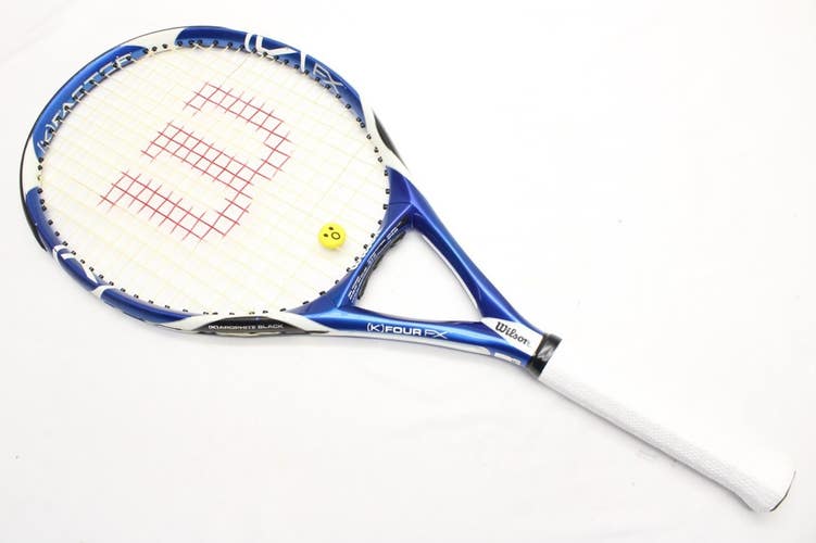 Wilson K Factor (K) FOUR 112 Sq In [K]arophite Black Tennis