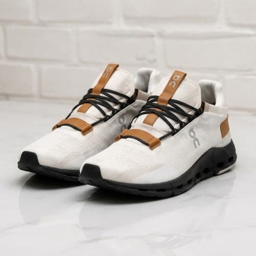 On Cloudnova Low Top Athletic Sneakers Men’s White Tan Black US [8.5]