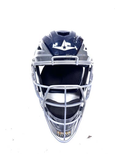 Used All Star MVP2510 6 1/4 - 7 Catchers Helmet w/Mask Navy Blue Fits all 11860-S000313544