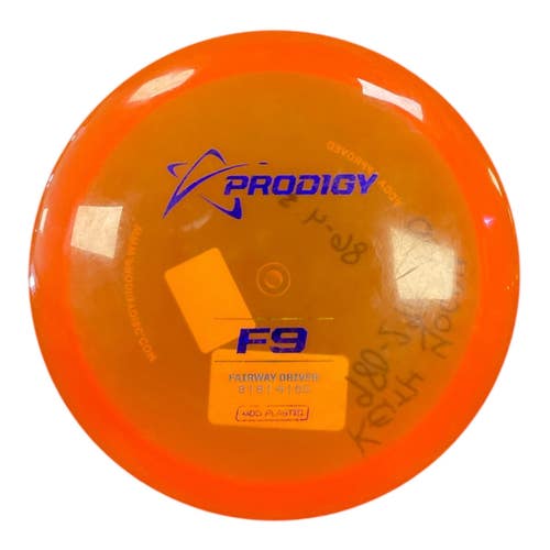 Used Prodigy 400 F9 Disc Golf Driver Orange 175g 11450-S000526445