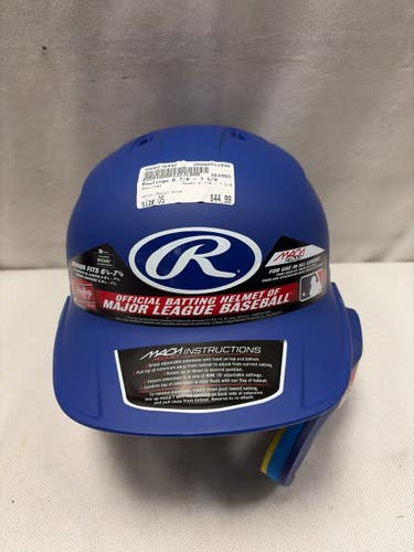 Used Rawlings 6 7/8 - 7 5/8 Batting Helmet No Mask Royal Blue One Size 11490-S000276440