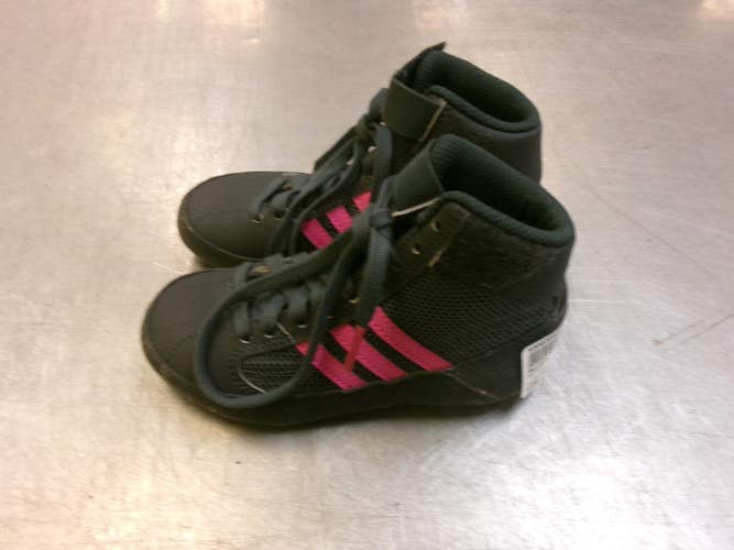 Used Adidas Wrestling Shoes Grey Youth 10.0 11339-S000205605