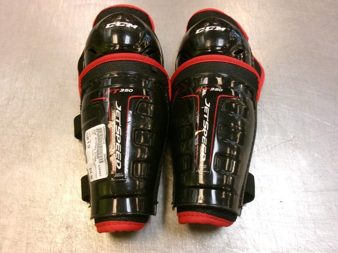 Used CCM JETSPEED FT350 Youth Shin Guards Red 9" 11339-S000205612