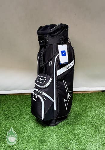 New Mizuno BR-D3c 7-Way Stand Golf Bag Black/White With Tags and Rainhood