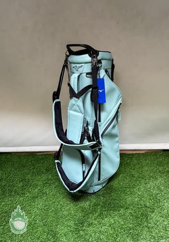 New Mizuno Pro Leather 5-Way Stand Golf Bag Mist With Tags and Rainhood