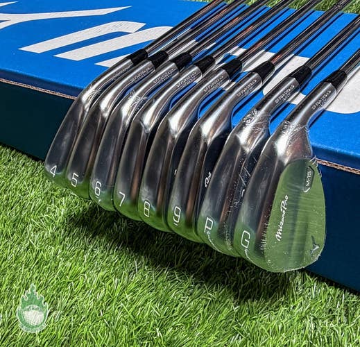 Used RH Mizuno Pro M-15 Irons 4-PW/GW AMT Silver Stiff Flex Steel Golf Set