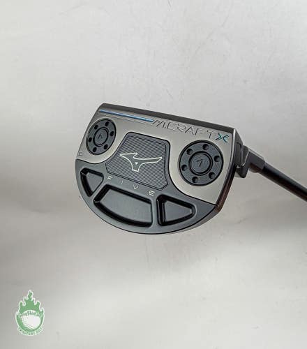 Used RH Mizuno M Craft X Five P Black Ion Forged 35" Putter Steel Golf Club