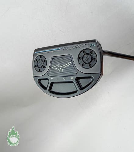 Used RH Mizuno M Craft X Five B Black Ion Forged 34" Putter Steel Golf Club