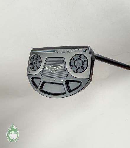 Used RH Mizuno M Craft X Five S Black Ion Forged 35" Putter Steel Golf Club
