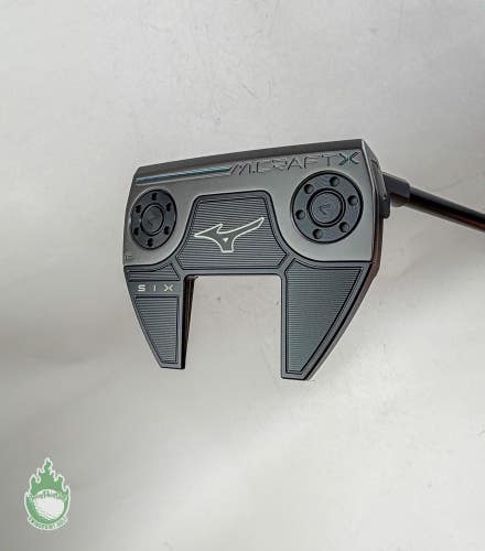 Used RH Mizuno M Craft X Six P Black Ion Forged 34" Putter Steel Golf Club