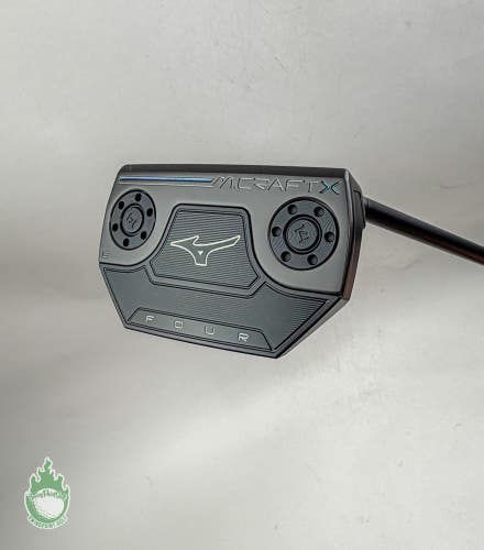 Used RH Mizuno M Craft X Four S Black Ion Forged 34" Putter Steel Golf Club