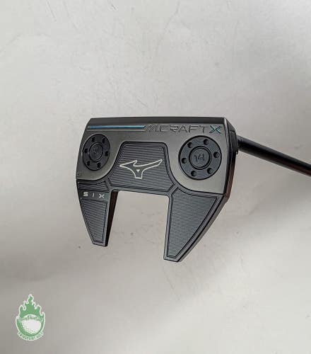 Used RH Mizuno M Craft X Six S Black Ion Forged 34" Putter Steel Golf Club