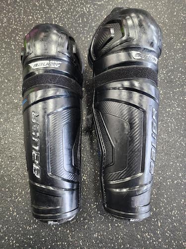 Used Bauer SHIN GUARDS Intermediate Shin Guards Black 14" 11849-S000042533